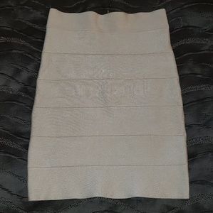 Bebe off white bandage skirt